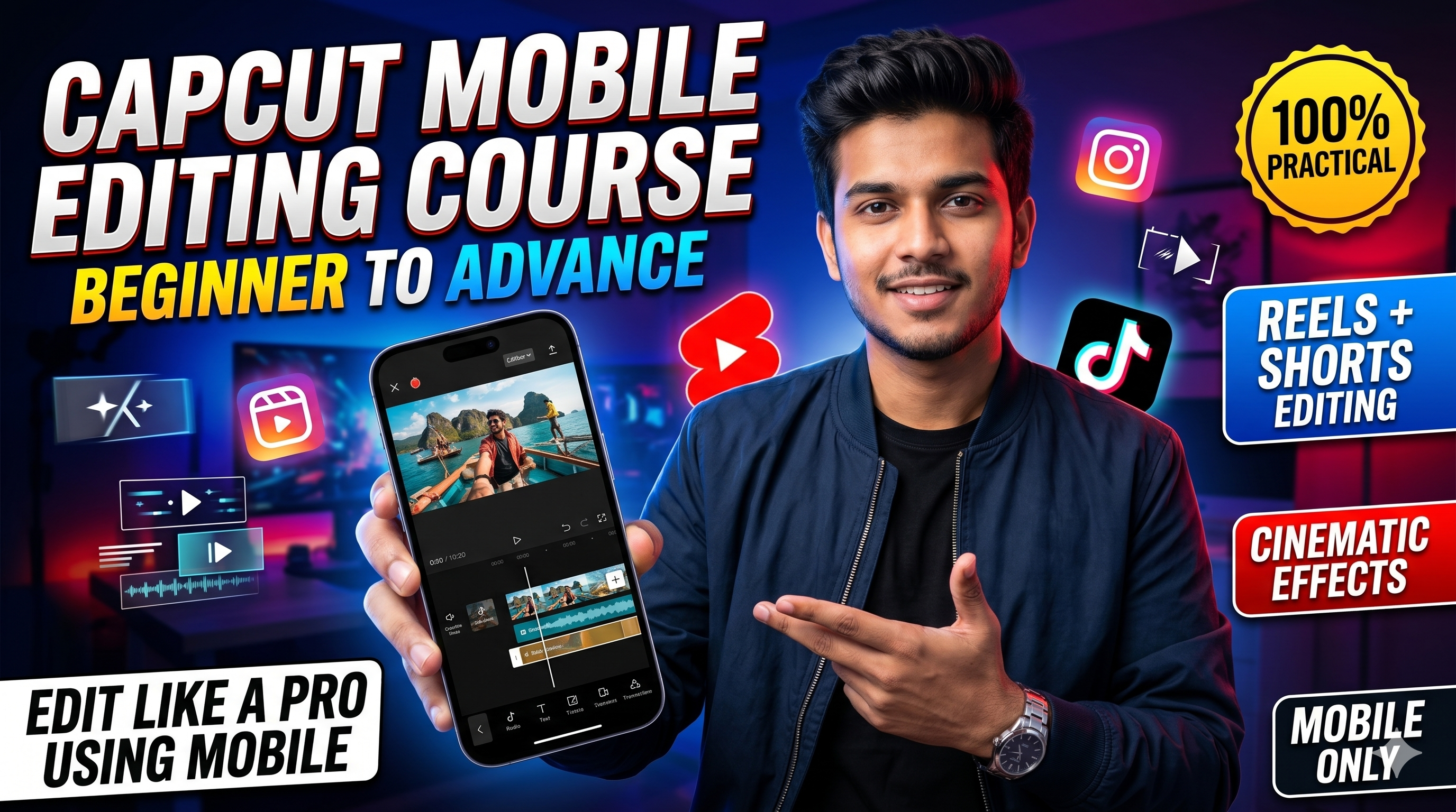 CapCut Mobile Video Editing Course ï¿½ Beginner to Advance Thumbnail