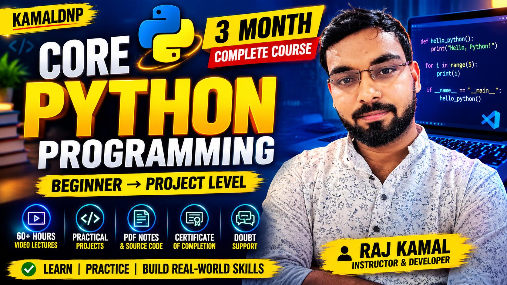 Core Python Programming – 3 Month Complete Course Thumbnail