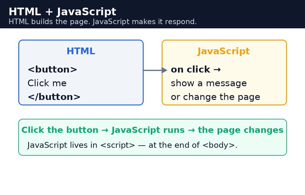 Infographic: HTML और JavaScript एक साथ