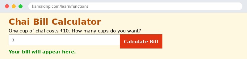 Output of JavaScript Functions