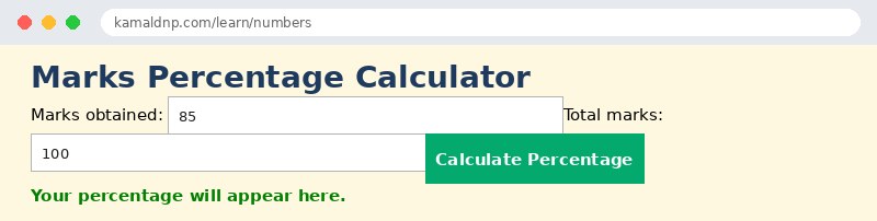 Output of JavaScript Numbers