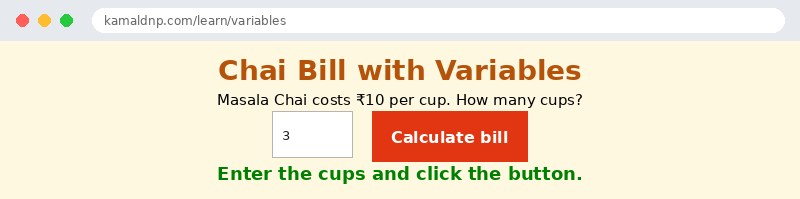 Output of JavaScript Variables